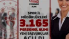 Gençlik ve Spor İl Müdürlükleri 3165 Personel Alımı Başladı