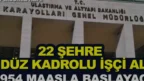 Karayolları Genel Müdürlüğü 50 Sürekli İşçi Alımı Başladı