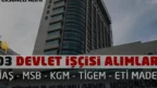 TEİAŞ MSB ve KGM Bünyesinde 303 Daimi İşçi Alımı Başvuruları Sürüyor
